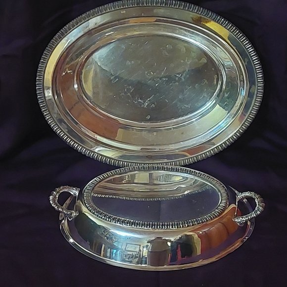 Vintage Silver Plate Serving Dish with Cover - Picture 2 of 4